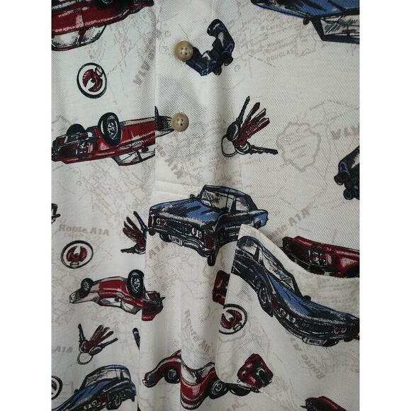 Michael Austin Men XL Polo Pullover Short Sleeve Classic Cars Polo Shirt - Picture 3 of 8